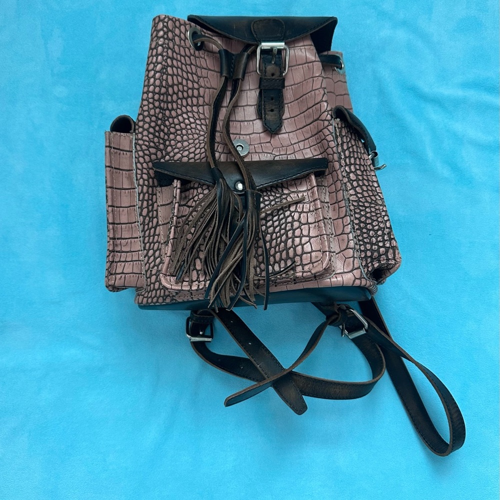 Freebird by Steven Textured Pink and Black Backpack